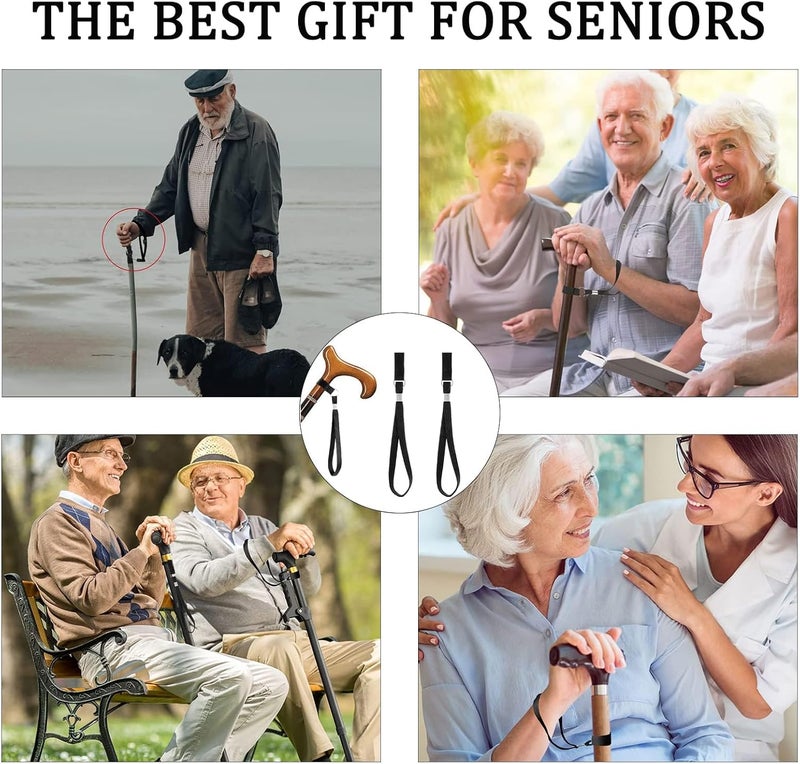 DreamAug 2-Pack Walking Stick Wrist Straps – Adjustable Cane and Crutch Strap Leash for Seniors, Rehab, and Mobility Aid Use – Universal Fit for Canes, Crutches, Walkers - Image 3